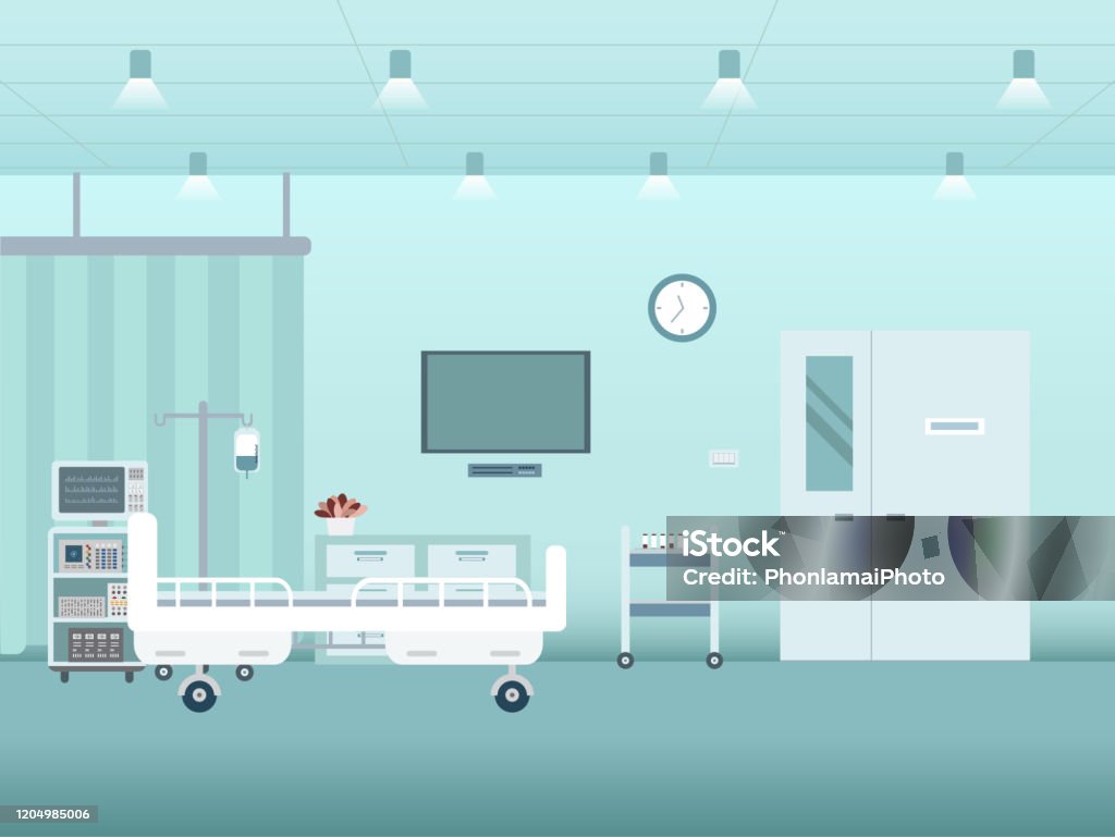 입원 환자 실에서 병원 내부 병원에 대한 스톡 벡터 아트 및 기타 이미지 - 병원, 병동, 서 있기 - Istock