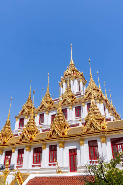 istock Loha Prasat or iron monastery at Wat Ratchanatdaram temple, on Ratchadamnoen avenue, Bangkok, Thailand 1204991761