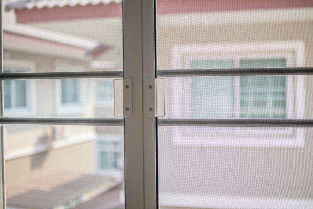 istock mosquito net wire screen on house window protection against insect 1204992222
