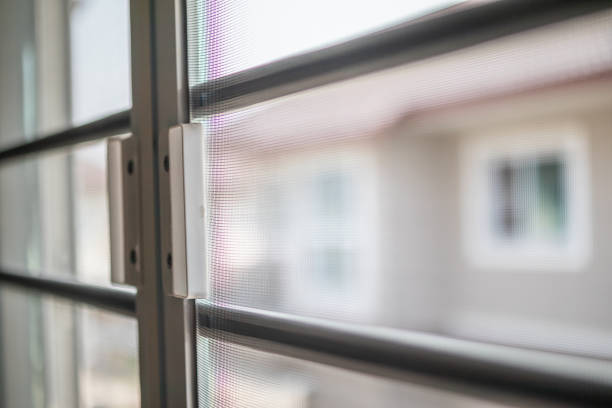 istock mosquito net wire screen on house window protection against insect 1204992226
