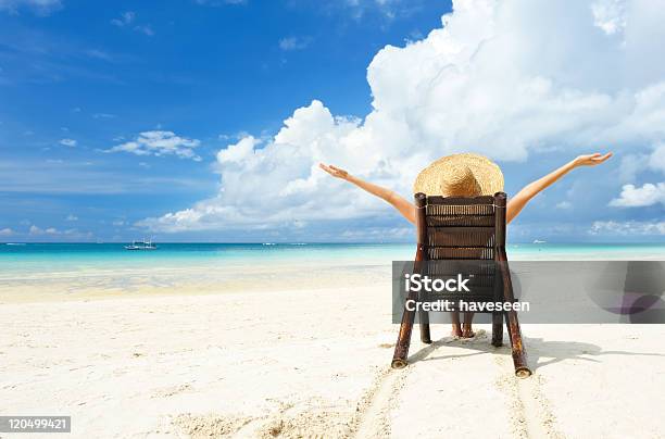 Girl On A Beach Stock Photo - Download Image Now - Women, Adult, Back