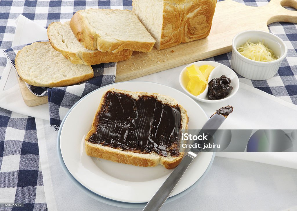 Vegemite Sandwich  Black Color Stock Photo