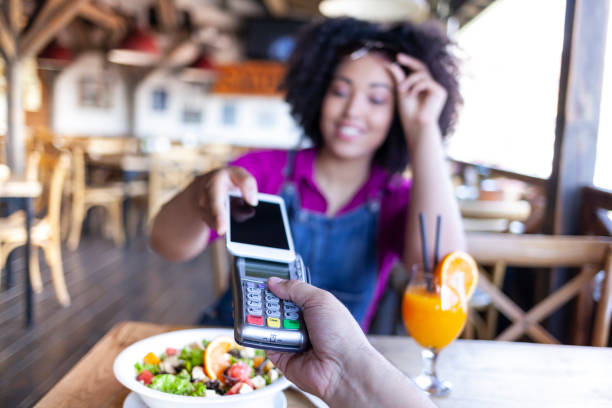 istock Contactless payment in restaurant 1205000555
