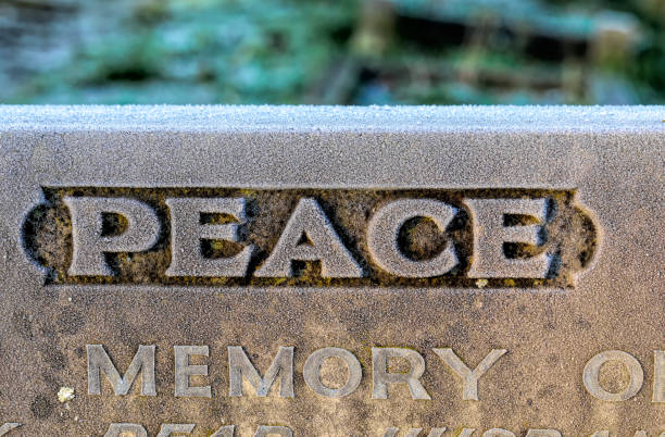 istock Peace in memorial stone cold February morning 2020 1205000742