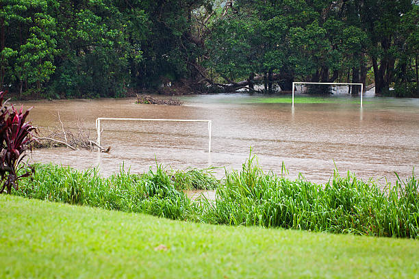 Flooded soccer field  queensland floods stock pictures, royalty-free photos & images