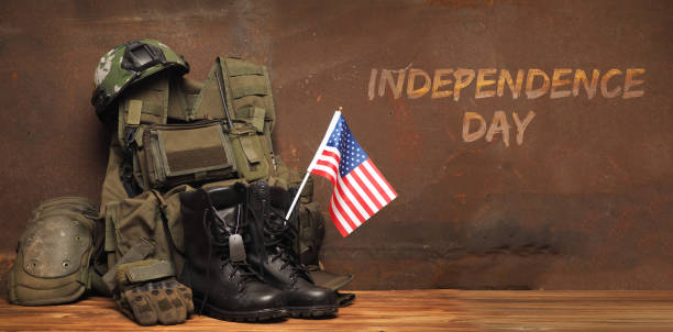 istock Greeting card for Independence Day .USA celebration. Concept - patriotism, protection, remember ,honor ,never forget, thank you 1205001847