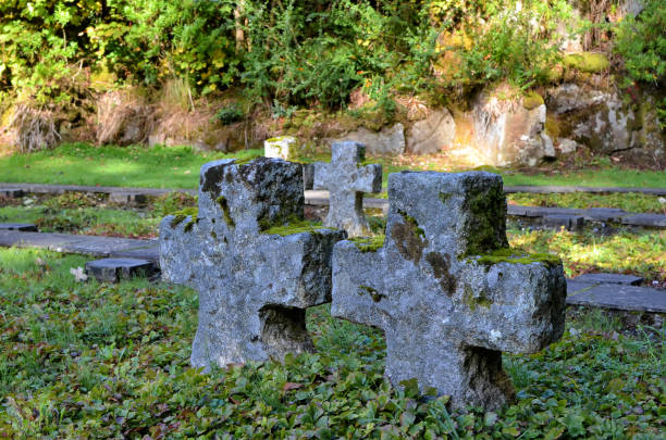 istock two small crosses in German Military Cemetery Glencree 1205004433