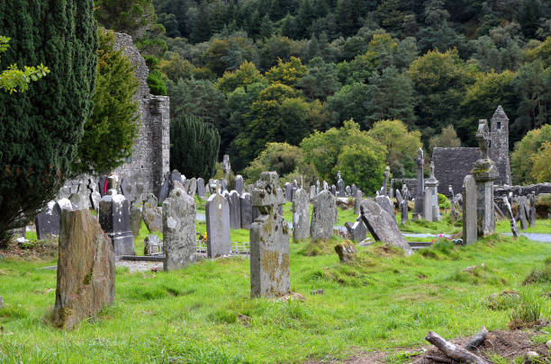 istock old Ireland cemetery and graves in Glendalough 1205006531
