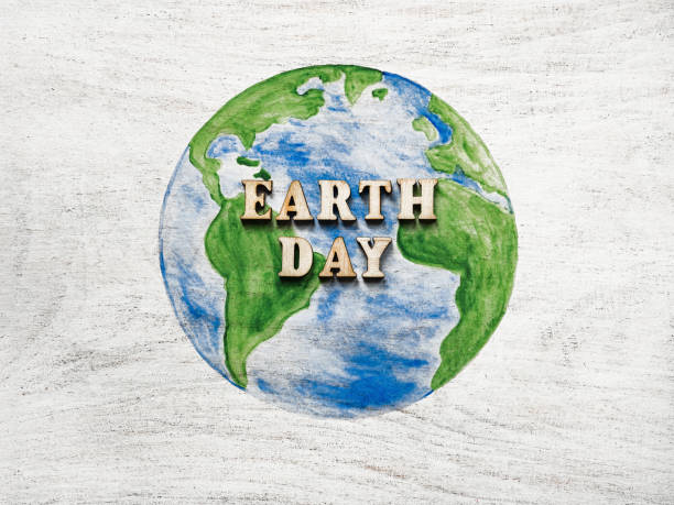 istock Earth Day. Beautiful greeting card. Top view 1205010282