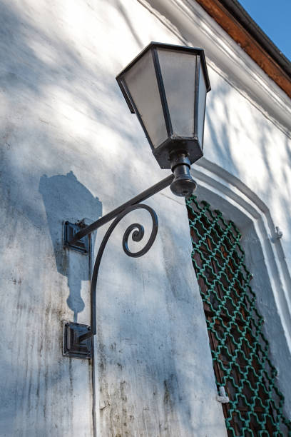 istock Vintage black iron street lamp 1205011111