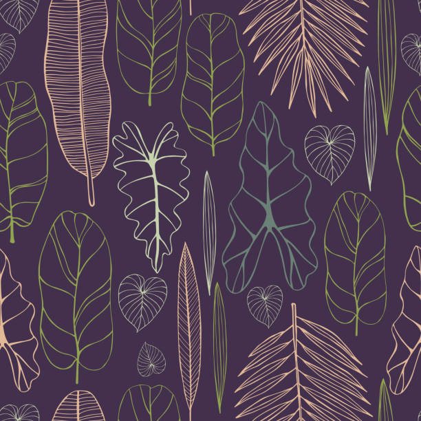 рука обращается тропических растений. векторная модель - 2677 stock illustrations