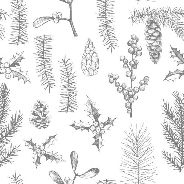 クリスマス植物を持つベクトルパターン - 2599点のイラスト素材／クリップアート素材／マンガ素材／アイコン素材