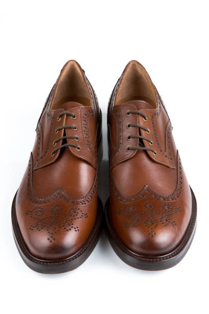 istock Brown leather male Oxfords shoes 1205024437