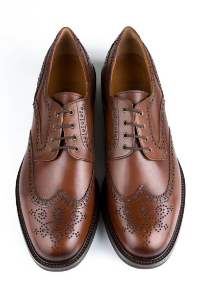istock Brown leather male Oxfords shoes 1205024456