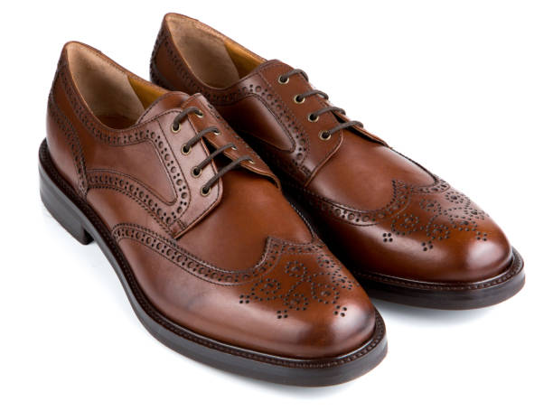 istock Brown leather male Oxfords shoes 1205024474