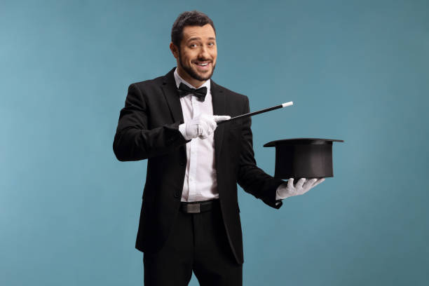 Magician with a wand and a hat