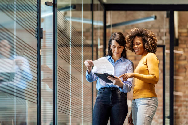 istock Two Businesswomen Having Meeting In Modern Office 1205030558