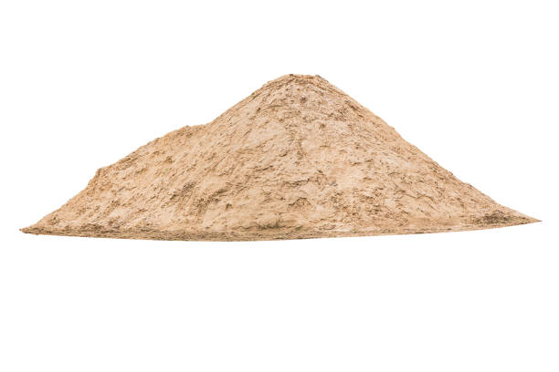 istock A large mound of sand for construction isolated on a white background. 1205031298