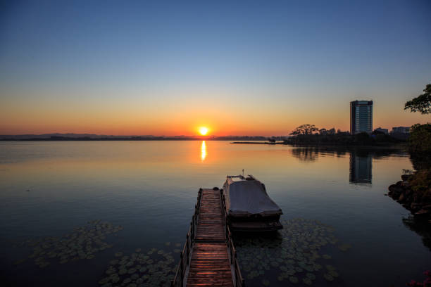 Peaceful scenery, Lake Tana sunset, Ethiopia