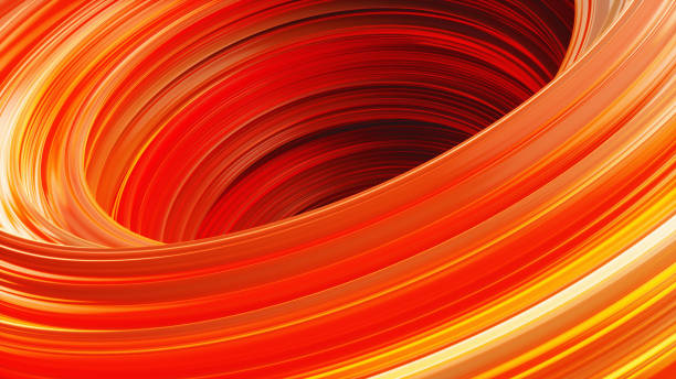 istock Abstract colorful twisted shape background. Dynamic displaced ribbon poster 1205038610