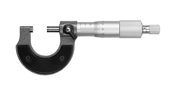 Micrometer isolated on white background