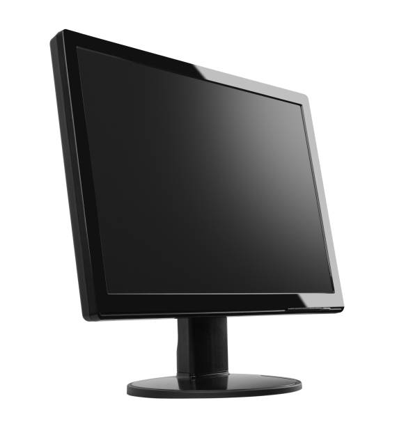 istock Flat led TV monitor isolated on white 1205039063