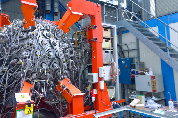Large Hadron Collider, collider installation stock photo