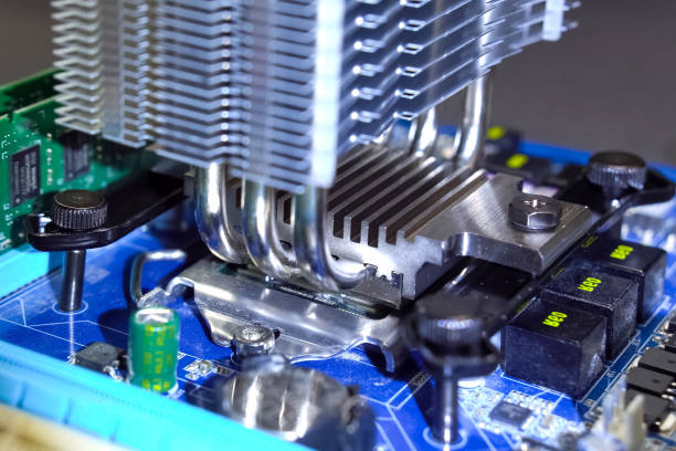 istock CPU cooling system. Cooler with radiator on the motherboard. 1205041794