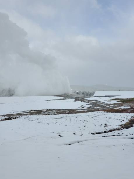 istock Old Faithful in Winter 1205042820