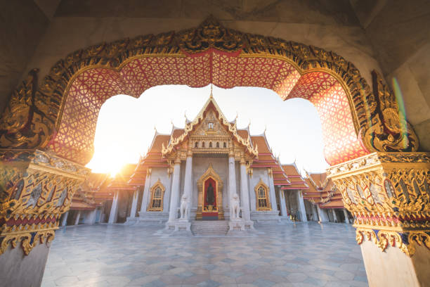 istock Wat Benchamabopit Dusitvanaram a famous temple in Bangkok 1205044147