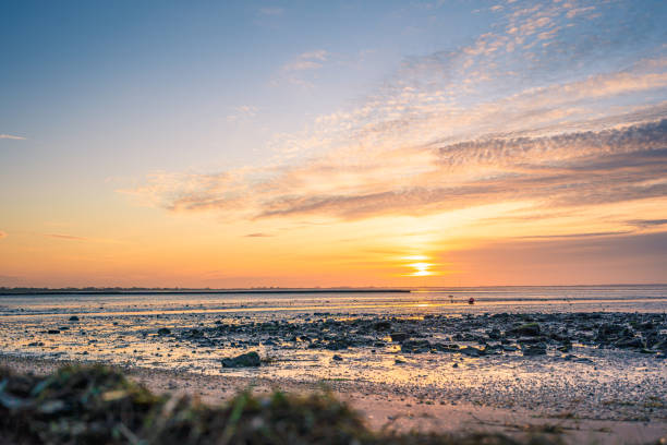 istock Fantastic sunset on the North Sea coast. 1205044714