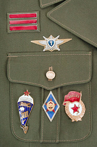 istock Russian military badges on green uniform 120505129