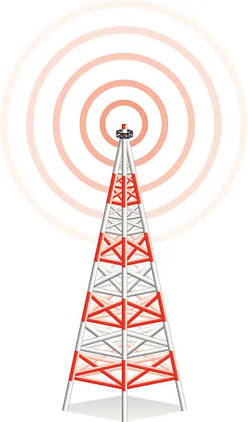 Vector illustration of Communications Tower