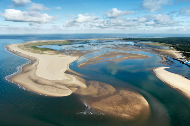 istock Palmyra Bay as seen from the sky with horizon, sky and clouds 1205053150