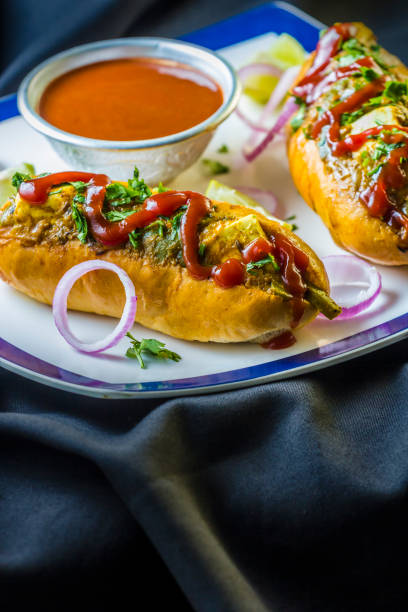 istock veg hot dog , Paneer hot dog 1205054446