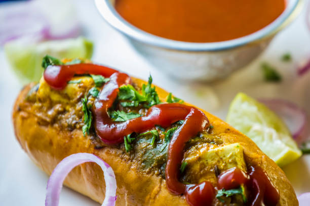 istock veg hot dog , Paneer hot dog 1205054607