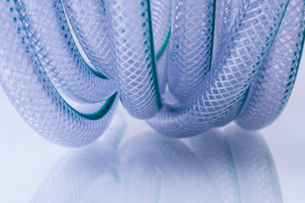 Clear Braided Pressure Hose Roll Close-up