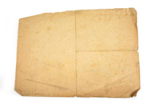 Old grungy texture paper on a white