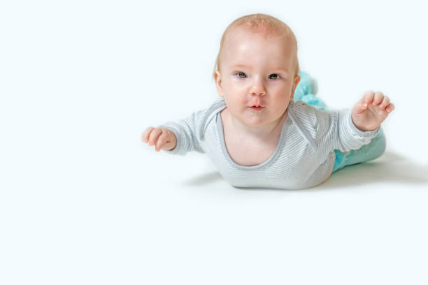 istock Cute baby boy is pouting lips at the camera 1205063439