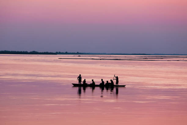istock It is a river in India and a boat is crossing the river 1205063694