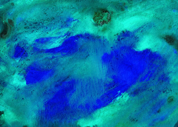 istock Abstract hand-made pattern, multi-colored background, imitation of oil or watercolor painting, fantastic landscape 1205065430
