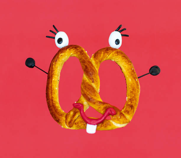 Pretzel with funny face
