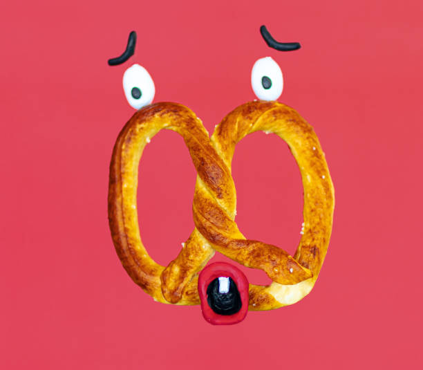 Pretzel with funny face
