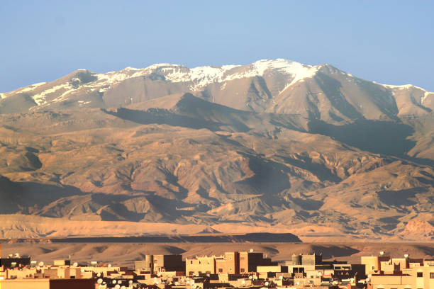 istock Desert town in Morocco and mountains 1205069232