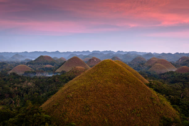 Chocolate Hills of Bohol in the Philippines.