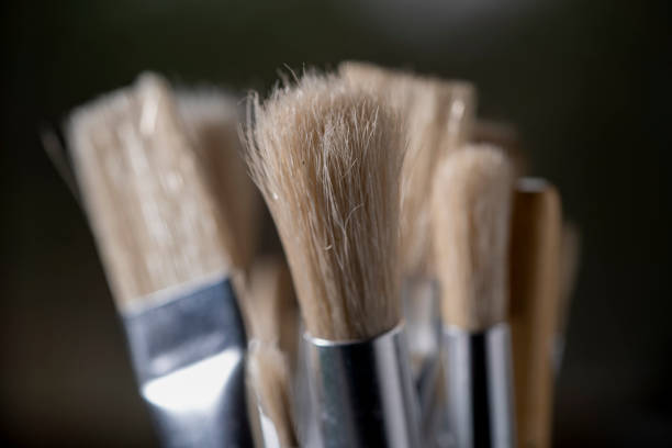 istock Close up Composition of Several Artist's Paint Brushes 1205072872