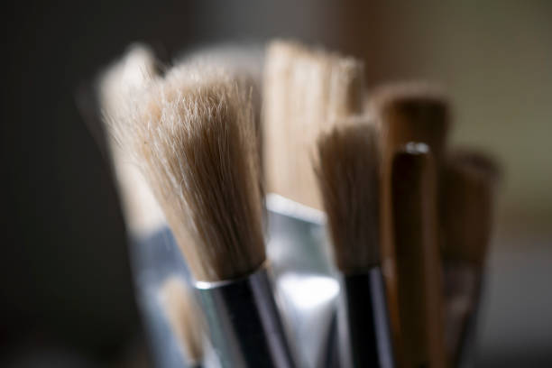 istock Close up Composition of Several Artist's Paint Brushes 1205072954