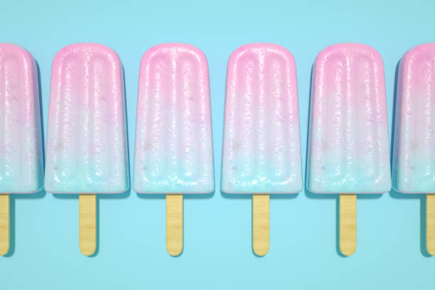 istock Ice cream stick, Popsicle, Minimal summer concept. 1205073318