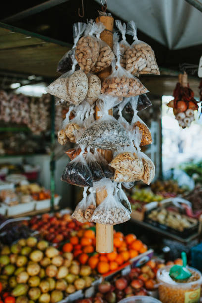 istock Various Fruits For Sale At Market Stall 1205073621