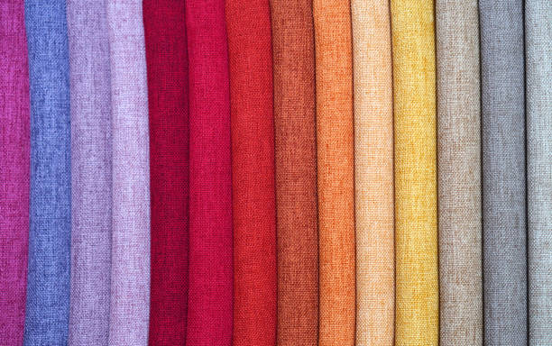 istock Color samples of fabric for curtains or sewing. 1205075472